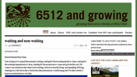 What 6512andgrowing.com website looked like in 2018 (5 years ago)