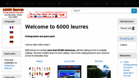 What 6000leurres.fr website looked like in 2018 (5 years ago)