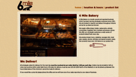 What 6milebakery.com website looked like in 2020 (4 years ago)