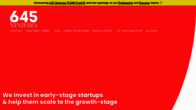 What 645ventures.com website looked like in 2021 (3 years ago)