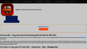 What 68gamebaivn.com website looks like in 2024 