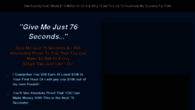 What 76seconds.com website looked like in 2015 (8 years ago)
