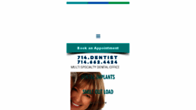 What 714dentist.com website looked like in 2017 (6 years ago)
