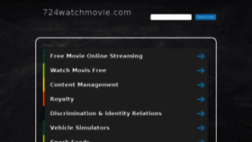 What 724watchmovie.com website looked like in 2018 (6 years ago)
