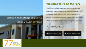 What 77onthepark.com website looked like in 2018 (6 years ago)