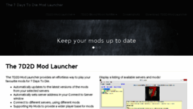 What 7d2dmodlauncher.org website looked like in 2018 (6 years ago)