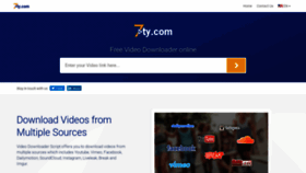 What 7ty.com website looked like in 2019 (5 years ago)