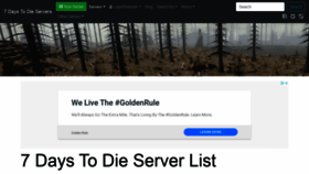 What 7daystodie-servers.com website looked like in 2019 (4 years ago)