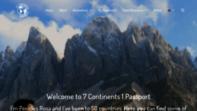 What 7continents1passport.com website looked like in 2020 (4 years ago)