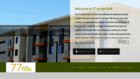 What 77onthepark.com website looked like in 2020 (4 years ago)