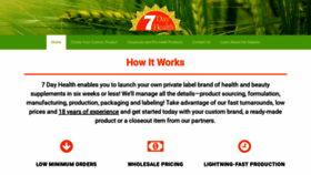 What 7dayhealth.com website looked like in 2020 (3 years ago)