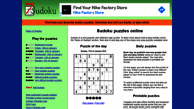 What 7sudoku.com website looked like in 2021 (3 years ago)