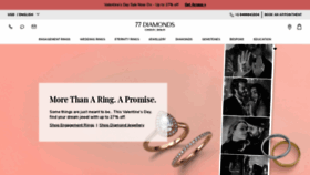 What 77diamonds.com website looked like in 2021 (3 years ago)