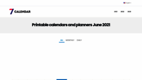 What 7calendar.com website looked like in 2021 (2 years ago)
