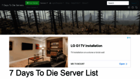 What 7daystodie-servers.com website looked like in 2021 (2 years ago)