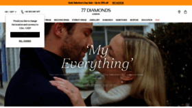 What 77diamonds.com website looked like in 2022 (2 years ago)