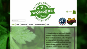 What 7wondersfarm.com website looked like in 2023 (This year)