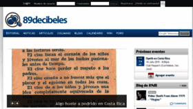 What 89decibeles.com website looked like in 2015 (9 years ago)