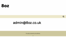 What 8oz.co.uk website looked like in 2016 (8 years ago)