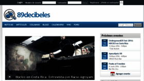 What 89decibeles.com website looked like in 2016 (8 years ago)