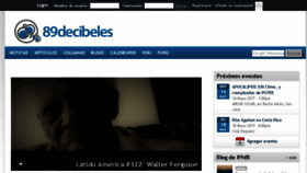 What 89decibeles.com website looked like in 2017 (7 years ago)