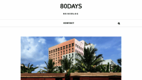 What 80days.co website looked like in 2017 (6 years ago)