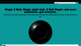 What 8-ball-magic.com website looked like in 2018 (6 years ago)