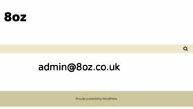 What 8oz.co.uk website looked like in 2018 (6 years ago)