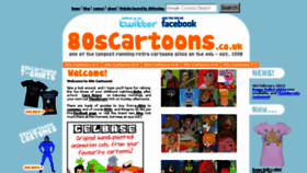 What 80scartoons.co.uk website looked like in 2018 (6 years ago)