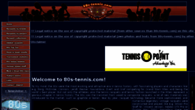 What 80s-tennis.com website looked like in 2018 (5 years ago)