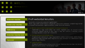 What 8web.hu website looked like in 2018 (5 years ago)