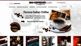 What 800-espresso.com website looked like in 2018 (5 years ago)