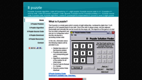 What 8puzzle.com website looked like in 2018 (5 years ago)