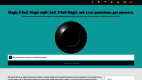 What 8-ball-magic.com website looked like in 2020 (4 years ago)