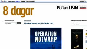 What 8dagar.com website looked like in 2020 (3 years ago)