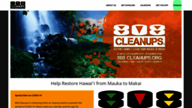 What 808cleanups.org website looked like in 2020 (3 years ago)
