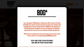 What 800degrees.com website looked like in 2020 (3 years ago)
