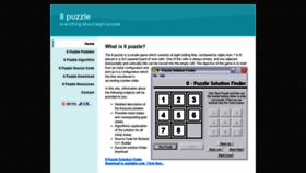 What 8puzzle.com website looked like in 2021 (3 years ago)