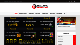 What 8ballpoolrewardlink.com website looked like in 2021 (3 years ago)