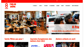 What 8fablab.fr website looked like in 2022 (2 years ago)