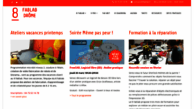 What 8fablab.fr website looked like in 2023 (1 year ago)