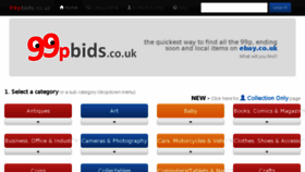 What 99pbids.co.uk website looked like in 2016 (8 years ago)