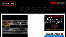 What 955klos.com website looked like in 2017 (6 years ago)