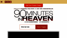 What 90minutesinheaventhemovie.com website looked like in 2017 (6 years ago)