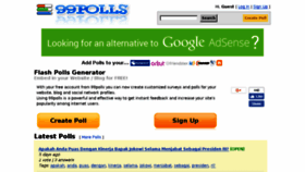 What 99polls.com website looked like in 2017 (6 years ago)