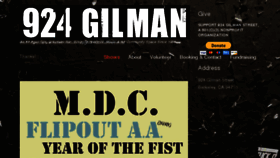 What 924gilman.org website looked like in 2018 (5 years ago)