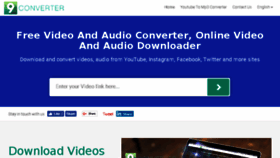 What 9converter.com website looked like in 2018 (5 years ago)