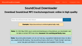 What 9soundclouddownloader.com website looked like in 2018 (6 years ago)