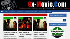 What 9x-movie.com website looked like in 2018 (5 years ago)