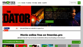 What 9movies.pro website looked like in 2018 (5 years ago)